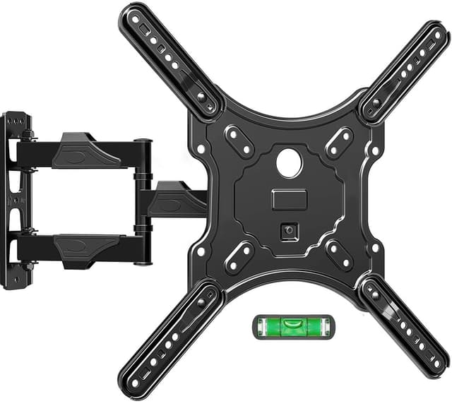 ELIVED TV Wall Mount for Most 26-60 Inch TVs, Swivel and Tilt Full Motion TV Mount with Single Stud Perfect Center Design, Wall Mount Bracket Max VESA 400x400mm, Corner Mount Holds up to 77 lbs.