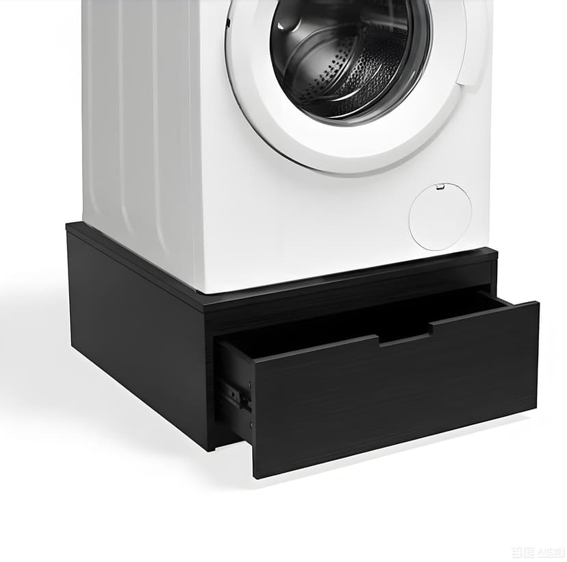 LYASIL Laundry Pedestal Heavy Duty Wood Washer Dryer Pedestal 28" Universal Fit Anti-Vibration Washing Machine Stand,500 LBS Capacity (Black)