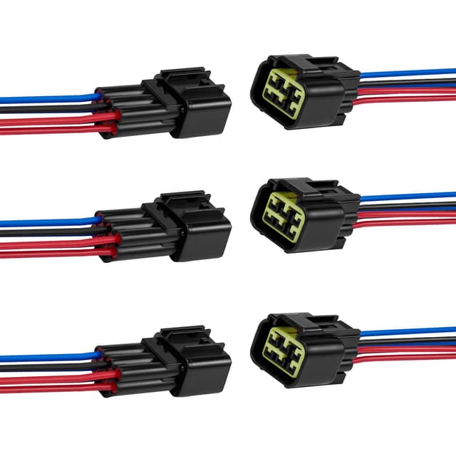 ZHOFONET 6 Pin Waterproof Connector,Waterproof Electrical Car Auto Wire Connector,16AWG Male Female Quick Disconnect Wire Connectors for Car Truck Motorcycle Marine Boat(3Pack)