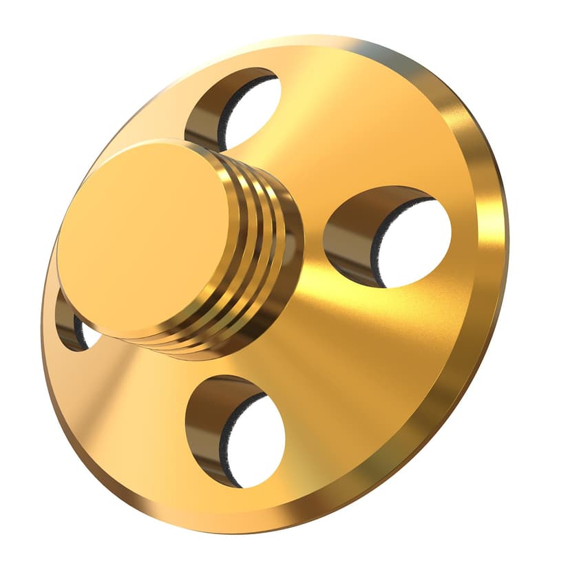 Preffair 107g/3.77oz Record Weight Stabilizer Aluminum Turntable LP Vinyl Disc Stabilizer with Protective Soft Pad Vibration Reducer for HiFi LP Record Player Disc Accessories (Gold)