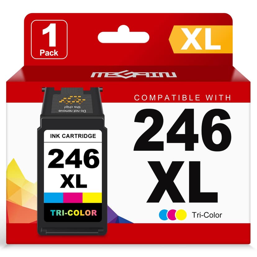 MEGAIN 245XL 246XL Ink Cartridge Replacement for Canon 245 246 XL PG245 CL246 for Canon PIXMA MG2525 MG3022 MX490 TS202 TS3322 TR4520 TS302 TR4527 Cannon Printer Ink Cartridges (1 Color)