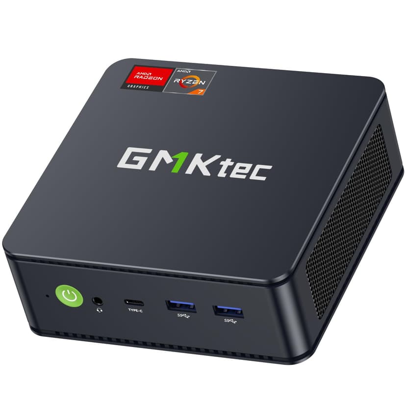 GMKtec M5 Ultra Mini Gaming PC, Ryzen 7 7730U (Upgraded 7430U/ 5825U), 16GB RAM 1TB SSD, Dual NIC LAN 2.5GbE Mini Desktop Computers, Triple 4K Display HDMI+DP+Type-C, WiFi 6E, BT 5.2