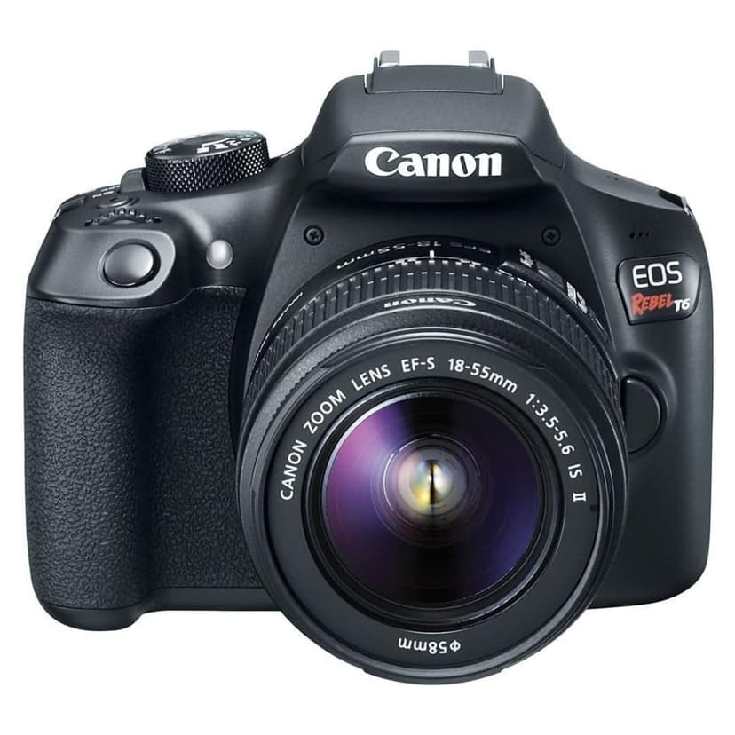 Canon EOS Rebel T6 Digital SLR Camera Kit with EF-S 18-55mm f/3.5-5.6 is II Lens, Built-in WiFi and NFC - Black (Renewed)