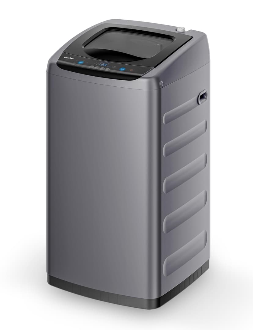 Comfee Portable Washing Machine, 0.9 cu.ft Compact Washer With LED Display, 5 Wash Cycles, 2 Built-in Rollers, Space Saving Full-Automatic Washer