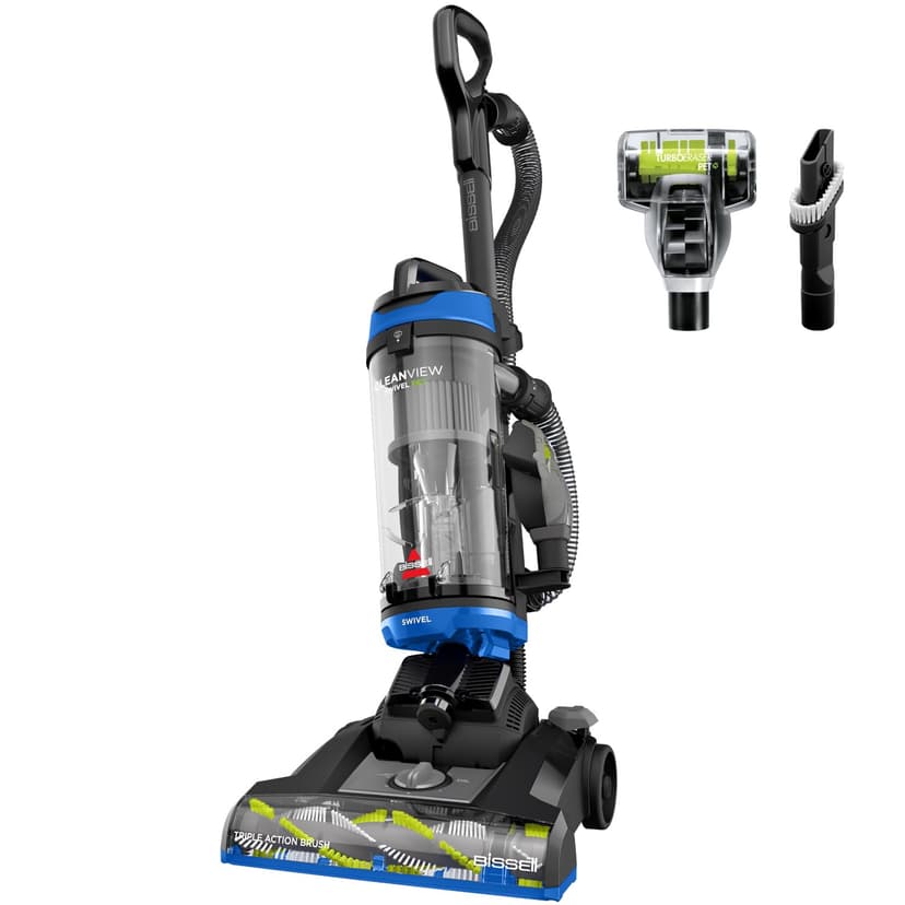 Bissell CleanView Swivel Vacuum with Triple Action Brush Roll, Swivel Steering, Extension Wand, Easy-Empty Dirt Tank, Multi-Cyclonic Suction System, New 2024 Model