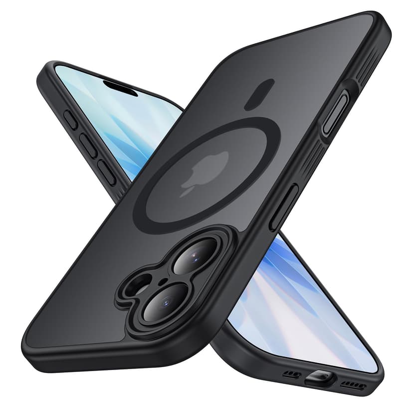 Symcele Designed for iPhone 17 Case, Compatible with MagSafe, [Camera Protection] [15FT Military Droptection] Shockproof Translucent Matte Anti-Slip Phone Case, 6.3", Black