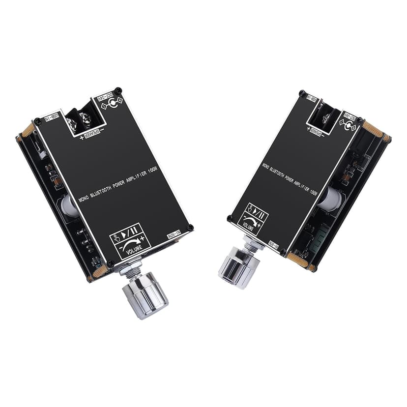 2Pack ZK-1001B Bluetooth Amplifier Board, 100W Mono AMP TWS Mini Audio Power Amplifier Module with Box Matching for Home Speaker System, Bluetooth/AUX/USB Input, APP Control DC 7-24V