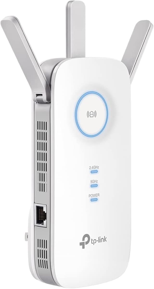 TP-Link AC1900 WiFi Range Extender RE550 | Dual-Band Wireless Repeater Amplifier w/Gigabit Ethernet Port | Up to 2200 Sq. Ft., 32 Devices | Internet Signal Booster | APP Setup | EasyMesh Compatible