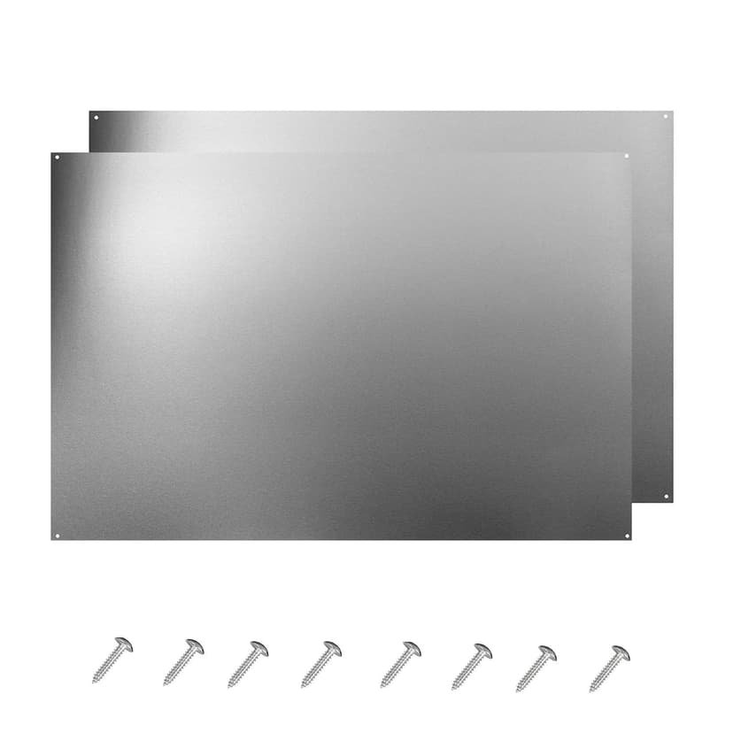 24 x 30-inch Reversible Stainless Steel Backsplash for Kitchen wall，Splatter Guard and Cooking Shield， Range Hood Accessories to Keep Kitchen Clean， Four Pre Drilled Holes for Easy Installation