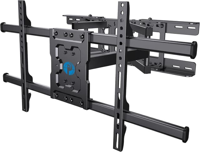 24 Inch Full Motion TV Wall Mount for Most 37 50 55 65 75-84 Inch TVs, Articulating Arms with Swivel Tilt Rotation Flat Curved, Extension to Wood Stud up to 132lbs Max VESA 600x400mm by Pipishell