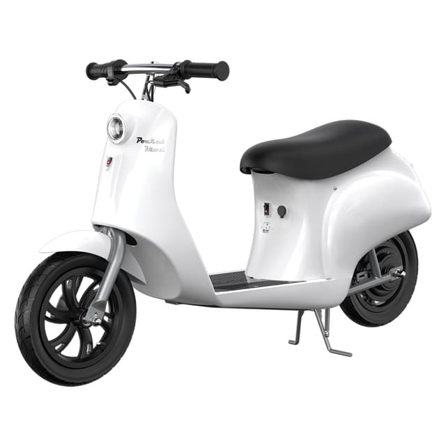 Razor Electric Retro Scooter for Ages 8+, 170 lb Max Weight, White, w/ 250W Motor, 12.5” Tires & 24V Battery, Up to 15 MPH, Pocket Mod – Lightweight Ride On Motorcycle Bike for Young and Teen Riders
