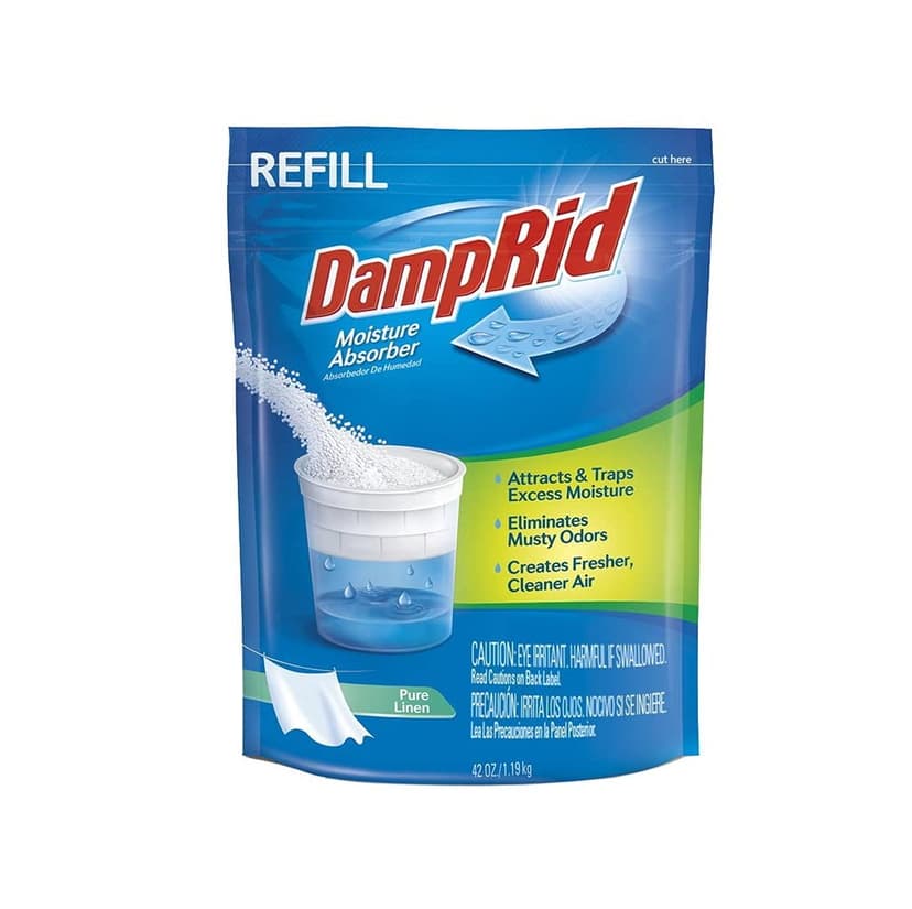 DampRid Pure Linen Moisture Absorber - 42 oz. Refill Bag – Attracts & Traps Moisture for Fresher, Cleaner Air