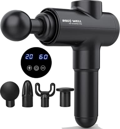 Massage Gun Deep Tissue - Back Muscle Massager w/High Torque Motor for Back Pain, Shoulder, Neck, Body, All Muscles Recover & Massage