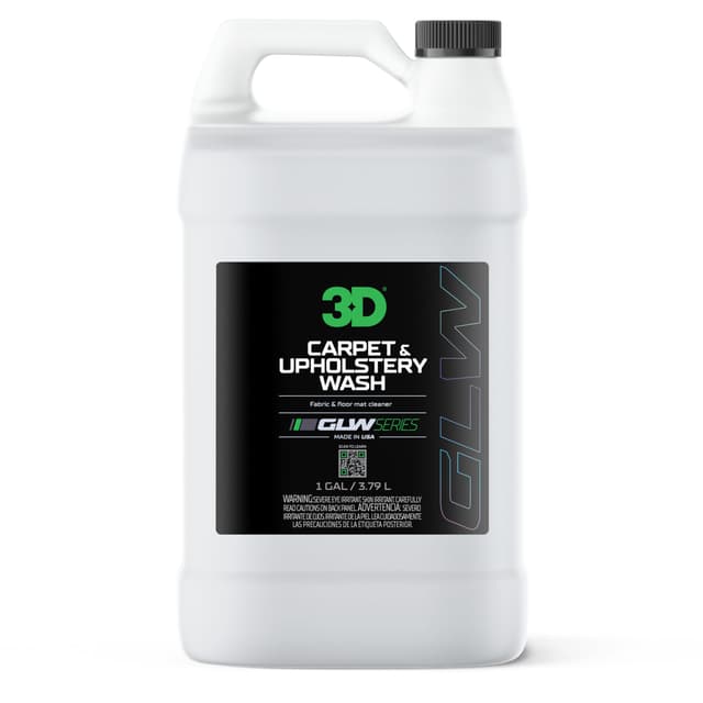 3D GLW Series Carpet & Upholstery Wash – Professional Car Interior Cleaner – Removes Stains, Dirt & Odors – Safe for Fabric, Carpet & Upholstery – Deep Cleaning Auto Detailing Solution – Made in USA