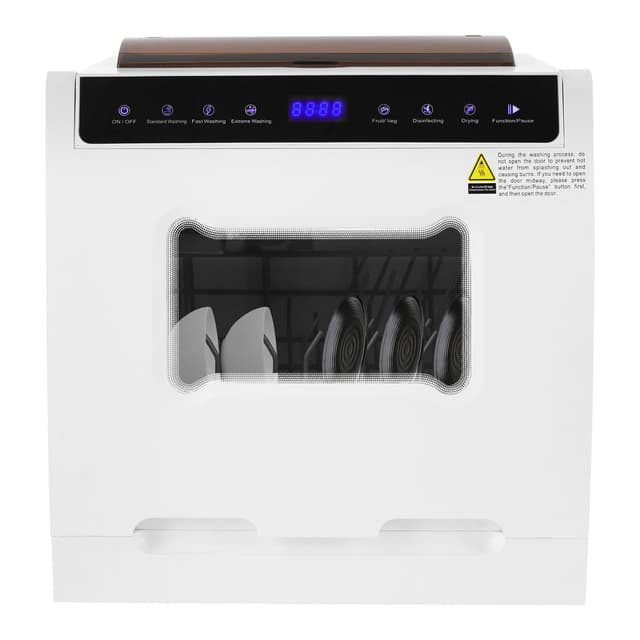 Portable Countertop Dishwasher, 1100W Mini Dishwasher with 4 Cleaning Modes, Drying Function, Touchscreen, Low Noise & Inlet Hose, for 4-6 Person Home Apartments RVs, 46x46x41cm