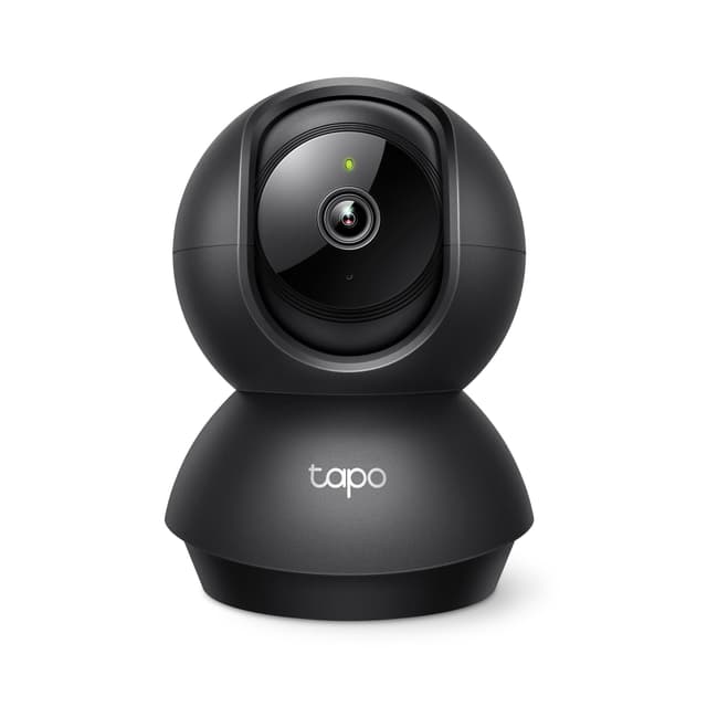 Tapo 1080P Indoor Pan/Tilt Wired Security Camera - Works as a Baby & Pet Monitor, Motion Detection, 2-Way Audio, Siren, Night Vision, Subscription-Free Local Storage or Optional Cloud, Black, C201