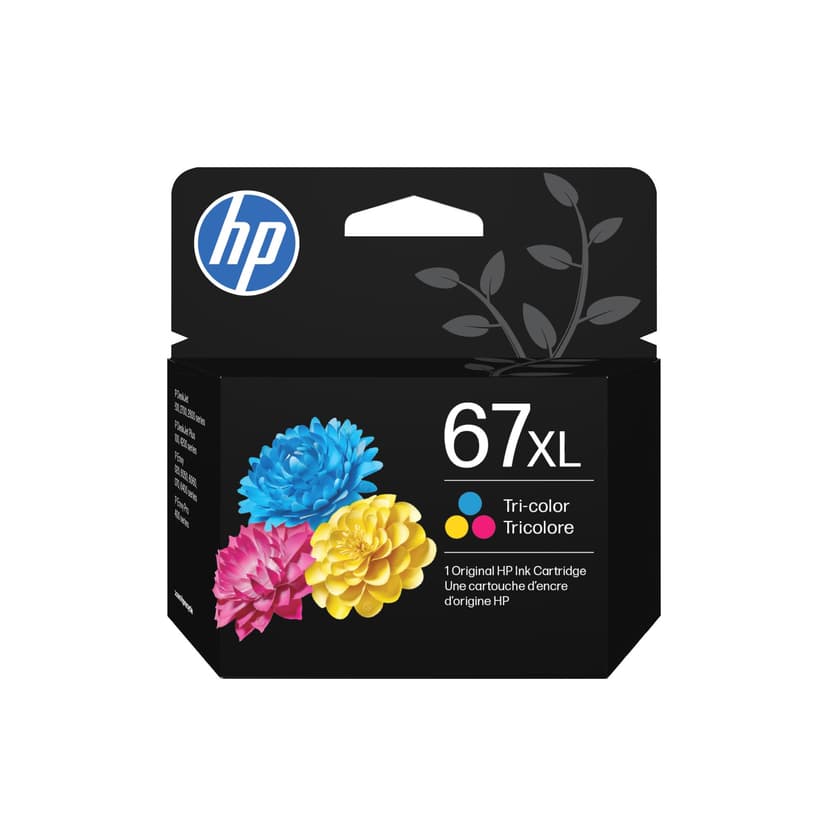 HP 67XL Tri-Color High-Yield Ink Cartridge | Works with DeskJet 1255, 2700, 4100 Series, Envy 6000, 6400 Series | Eligible for Instant Ink | 3YM58AN