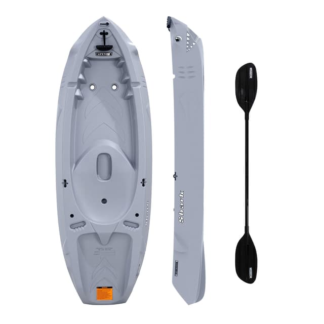 Lifetime Shark Youth Kayak with Paddle, 6 Ft, Gray