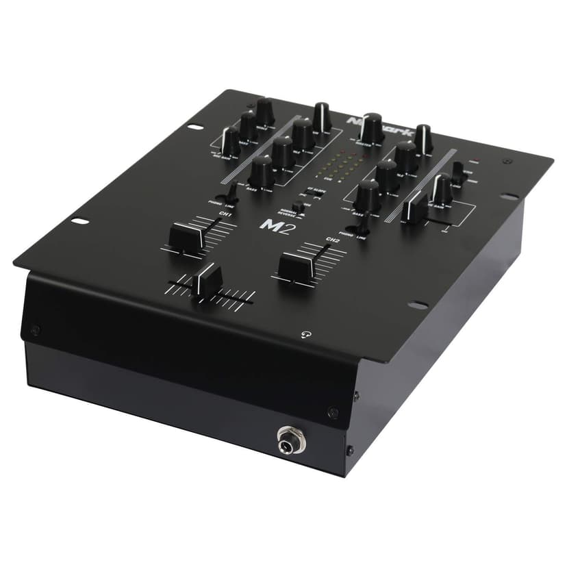 Numark M2 - 2-Channel Scratch DJ Mixer, Rack Mountable with 3-Band EQ, Microphone Input and Replaceable Crossfader with Reverse and Slope Controls