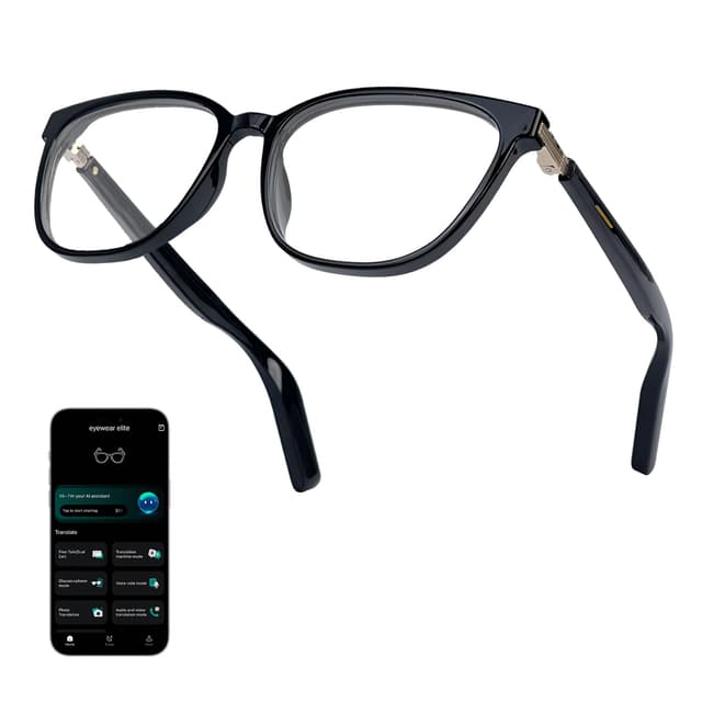 Al Smart Glasses for Men Women - Bluetooth Translation Glasses with 164 Languages, Color-Change Lens, Music &Calls w/ Bluetooth 5.4, Al Vioce &Meeting Assistant, Lightweight&Comfortable Thin Temples