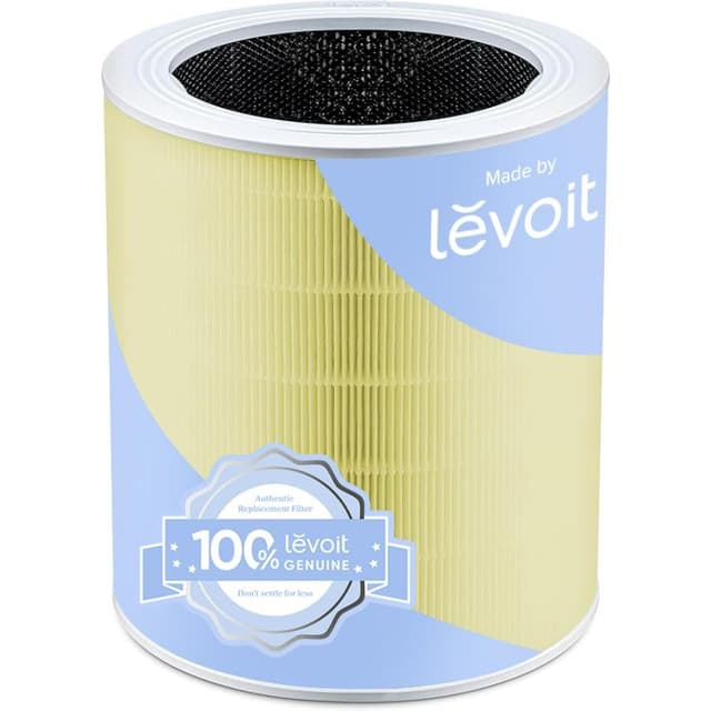 LEVOIT Genuine Core 600S-P Air Purifier Pet Allergy Replacement Filter, Supports HEPA Sleep Mode, High-Efficiency Activated Carbon for Pollen, Allergen, Odor, Core 600S-RF-PA, Yellow, 1 Pack