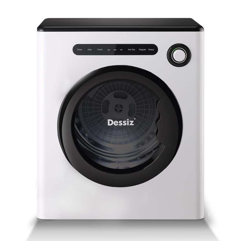 Dessiz 1.6 Cu.Ft. Portable Clothes Dryer, 970w,Machine with Stainless Steel Drum, 11lbs with Exhaust Hose,Digital Control with Hygrometer Sensor, Dryer for Apartments, Home, RV, Dorms