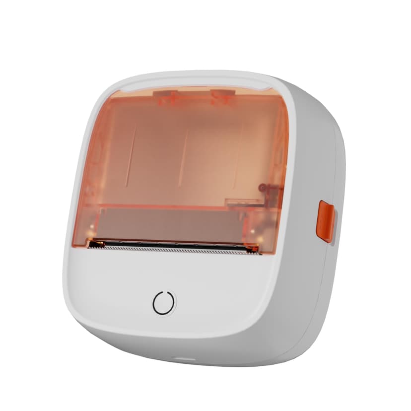 InkWon B21 Bluetooth Label Maker, Inkless Label Maker for Home, Kitchen, School and Office Organizations, White, 90 * 98 * 48.3mm