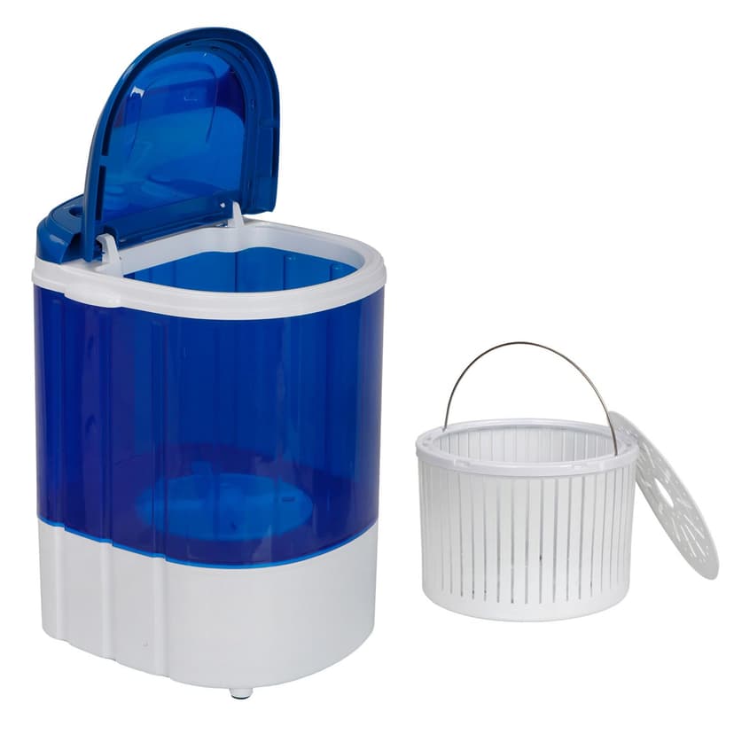 SUPER DEAL Portable Washing Machine, Single Tub Small Laundry Washer 5.7 lbs Washing Capacity for Apartments, Dorms,Traveling, RV, Semi-automatic Laundry 110V, Blue