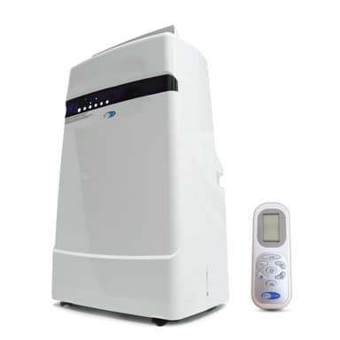 Whynter ARC-12SD 12,000 BTU (6,936 BTU SACC) Dual Hose Cooling Portable Air Conditioner, Dehumidifier, and Fan with Storage bag, up to 400 sq ft in White