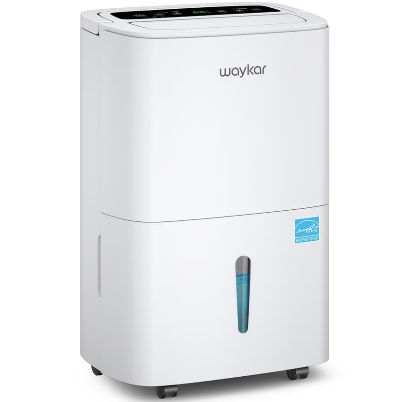 Waykar Max 80 Pint/D(Standard 62Pint/D) Energy Star Home Dehumidifier for Spaces up to 5,000 Sq. Ft, Ideal for Basement, Bathroom and Large Room with Drain Hose, Portable, Auto Defrost and Self-Drying