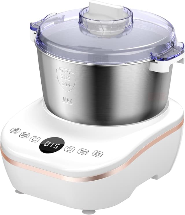 AIZIYO DoughChief, 7.4QT Dough Maker, Dough Mixer with Ferment Function, 304 Stainless Steel Bowl, Removeable lid, Face-up Touch Panel, Electric Dough Proofing Box for Pizza & Bread