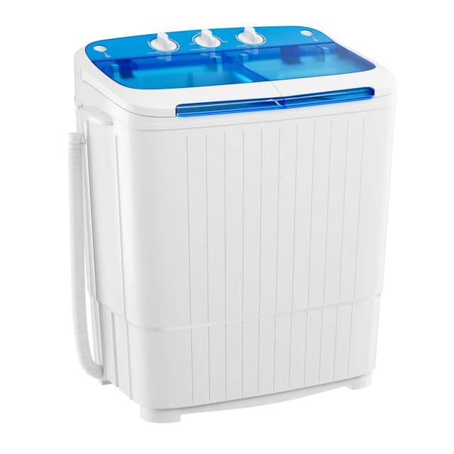 Bonusall Portable Washing Machine, 16Lbs Mini Small Washer Machine, Single Tub Laundry Washer for Apartments, Dorms,Traveling, RV, Blue