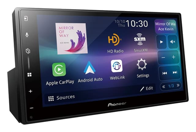 Pioneer DMH-W3050NEX 6.8" Capacitive Touchscreen, Double Din – Wireless & Wired Apple CarPlay & Android Auto, Bluetooth, Backup Camera, Maestro, FLAC, HD Radio, Hi-Volt RCA