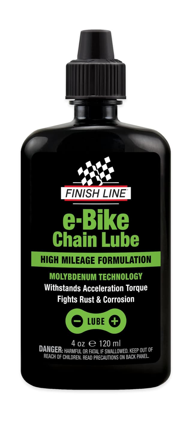 Finish Line E-Bike & Exercise Bike Chain Lube – Smooth, Durable Lubrication with Rust Protection for High-Torque & High-Mileage Riding