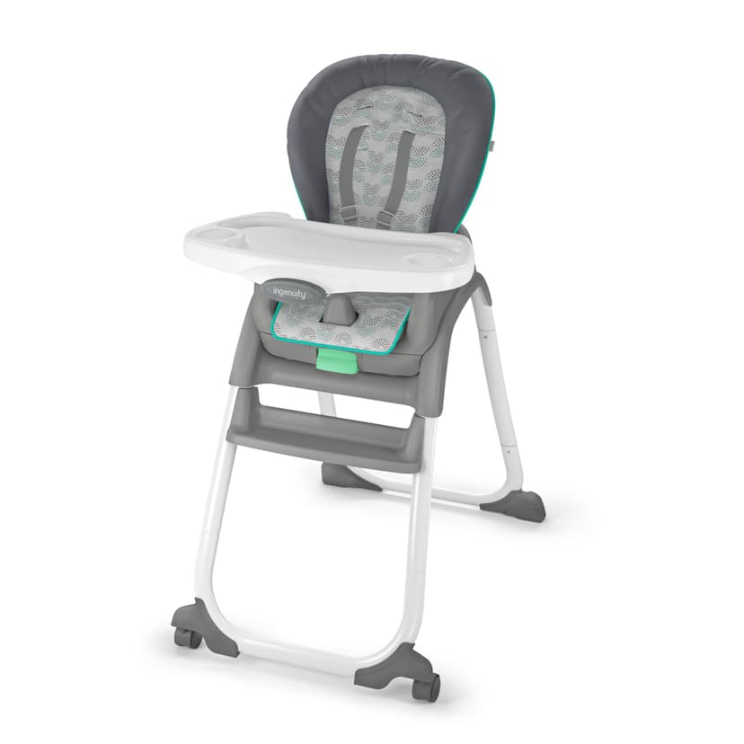Ingenuity Full Course 6-in-1 High Chair - Baby to 5 Years Old, 6 Convertible Modes, 2 Dishwasher Safe Trays - Astro, 13108