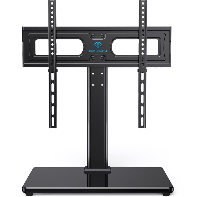 PERLESMITH Universal TV Stand Table Top TV Base for 32 to 65 inch LCD LED OLED 4K Flat Screen TVs-Height Adjustable TV Mount Stand with Tempered Glass Base,VESA 400x400mm,Holds up to 88lbs,PSTVS15