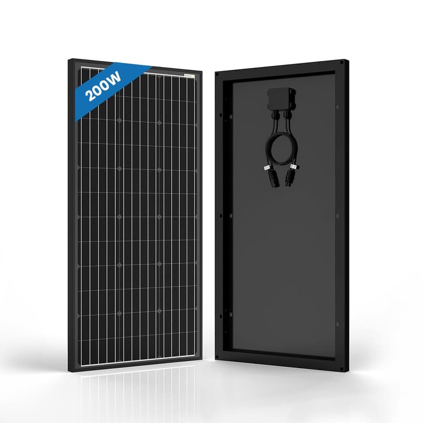 ACOPOWER 12V 200W Mono Solar Panel for 12V Battery Charging,Singel Panel Only,Off-Grid System(2 * 200W)