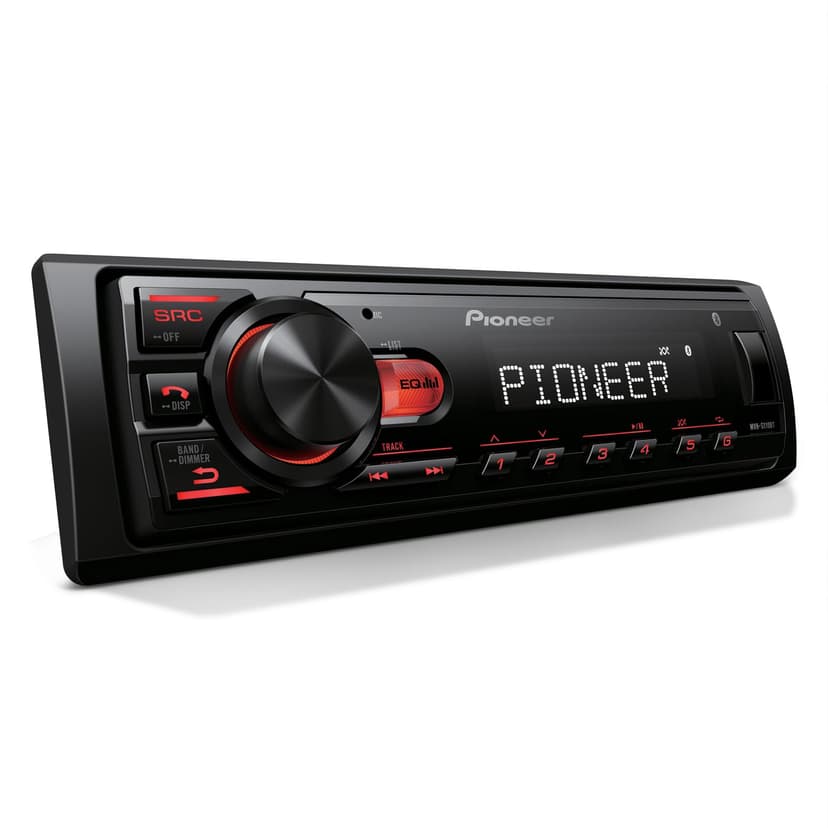 Pioneer MVH-S110BT 1-Din Digital Media Receiver Car Stereo – Bluetooth, USB Input, 50W x 4 Output, AM/FM Radio, iPhone & Android Compatible, Front & SW (Mono) RCA Output