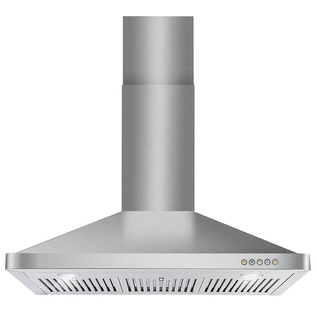 COSMO COS-63190 36 in. Vista Collection 380 CFM Ducted Wall Mount Range Hood, Button Controls, LED Lights, Stainless Steel