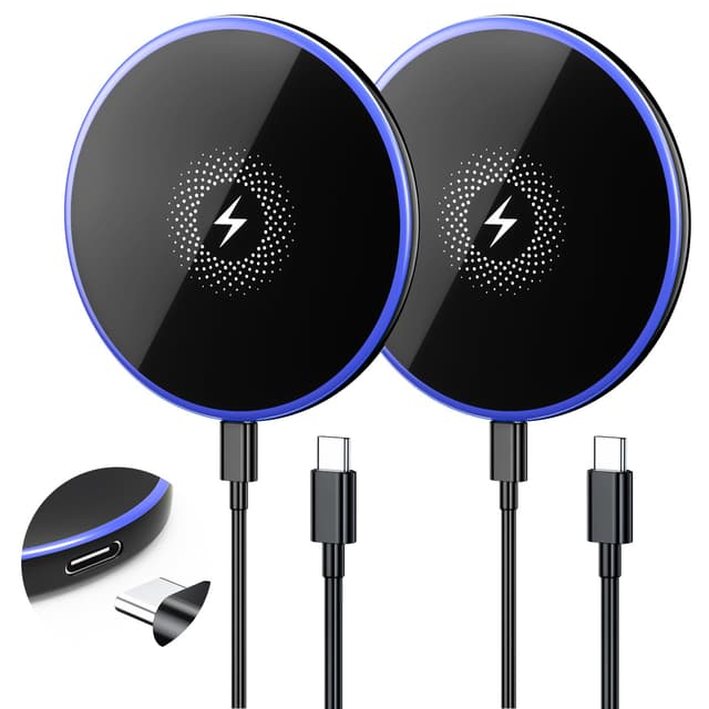 Wireless Charger 2Pack 6FT 15W Samsung Magnetic Wireless Charger Fast Charging Pad for Samsung Galaxy S25 Ultra/S24 FE/S23 Ultra/S22/S21/Z Google Pixel 9 8a 7a 8 7 Pro | Strong Magnet Technology