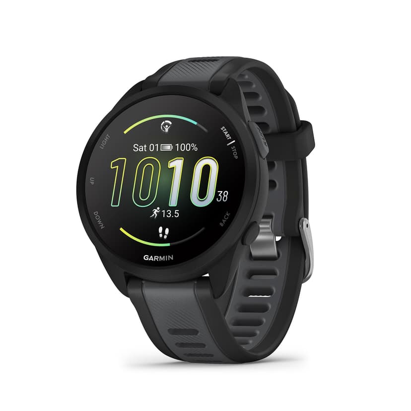 Garmin Forerunner 165, Running Smartwatch, Colorful AMOLED Display, Training Metrics and Recovery Insights, Black