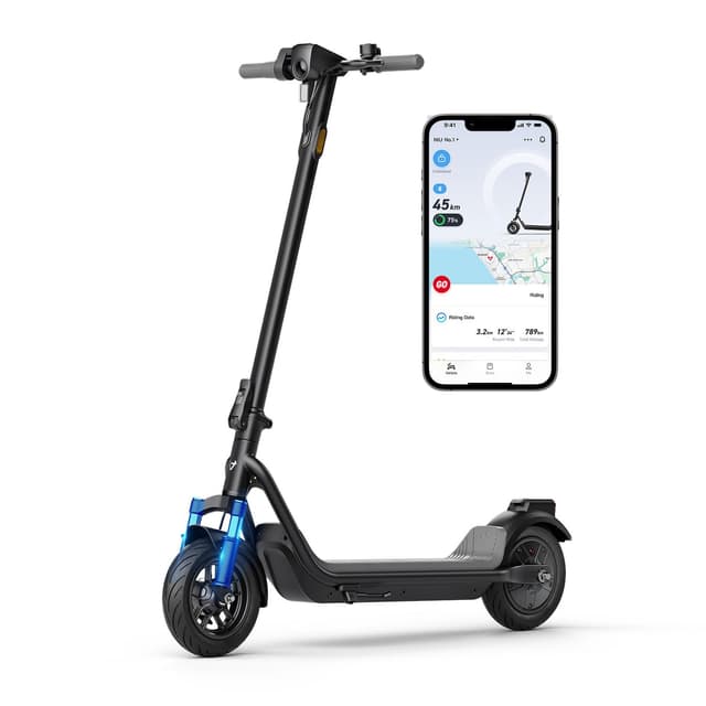 NIU 100P Electric Scooter for Adults with Suspension- 600W Max Power, 18 Miles Range, Max Speed 17.4MPH, Dual Brakes, Easy Folding Commuting E-Scooter, Bluetooth Connectivity, UL Certified