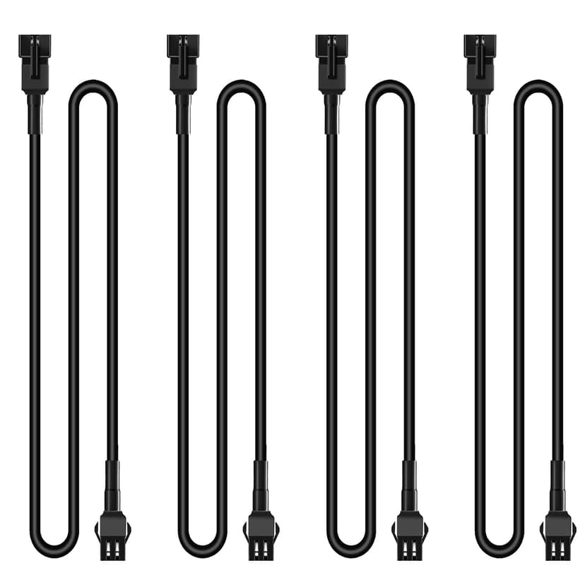 Hovano 4 PCS 60 inch/150cm 2Pin Pure White LED Rock Lights Kit Extension Wire Cable Cord 6/8/12/16/20Pods White Rock Light Kit, Underglow Neon Lights for Trailer Off Road SUV Car