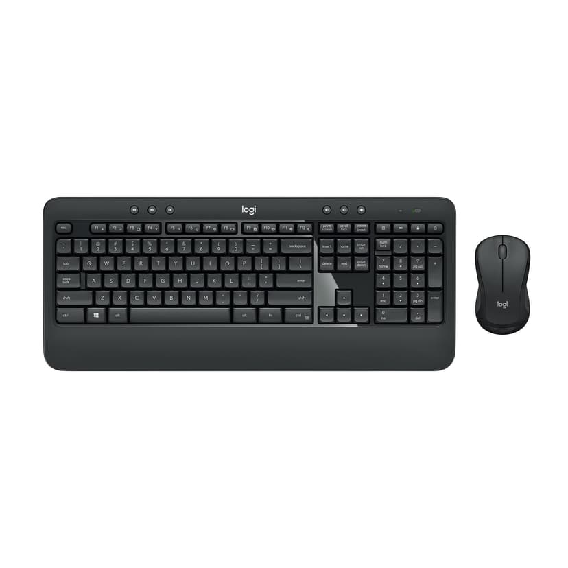 Logitech MK540 Advanced Wireless Keyboard and Mouse Combo for Windows, 2.4 GHz Unifying USB-Receiver, Multimedia Hotkeys, 3-Year Battery Life, for PC, Laptop