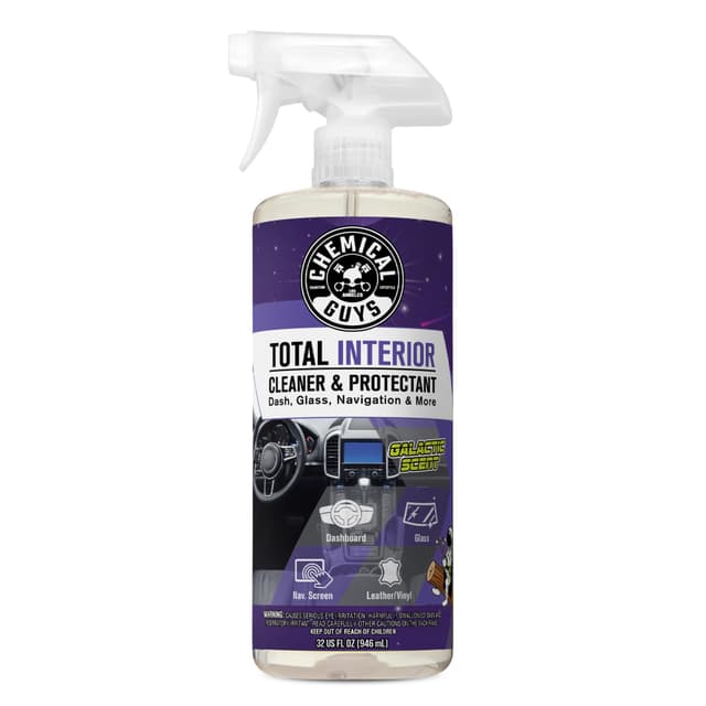 Chemical Guys Total Interior Cleaner & Protectant - 32 oz Galactic Scent All-in-One Car Interior Cleaner for Dash, Seats, Carpet, Glass, Vinyl, Leather, and Plastic - Cleans & Protects Every Surface