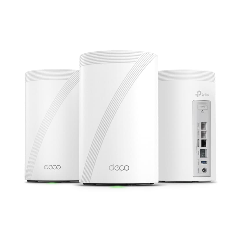 TP-Link Deco 7 Pro BE17000 Tri-Band Wi-Fi 7 Whole Home Mesh System | 9-Stream 17Gbps | 10G RJ45/SFP+ Combo | Multi-Gig Wired Backhaul | Up to 8500 Sq.ft | HomeShield, MLO, 320 MHz (Deco BE77 3-Pack)