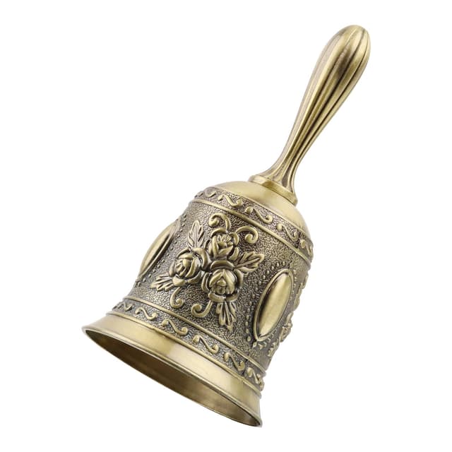 1 Pack Hand Held Bell, Metail Dinner Bell Wedding Bells, Service Bell Call, Vintage Bell