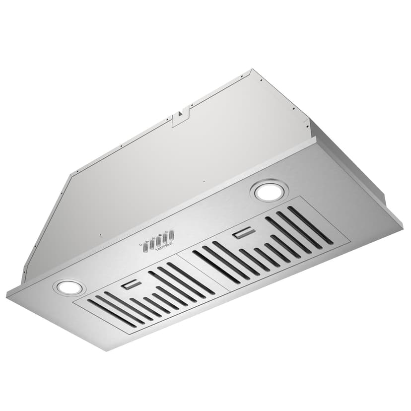 Hermitlux 30 inch Built-in/Insert Range Hood, 600 CFM 3 Speed Vent Hood, Ducted/Ductless Convertible, Stainless Steel Range Hoods with Bright LED Light, Baffle Filters and Charcoal Filters