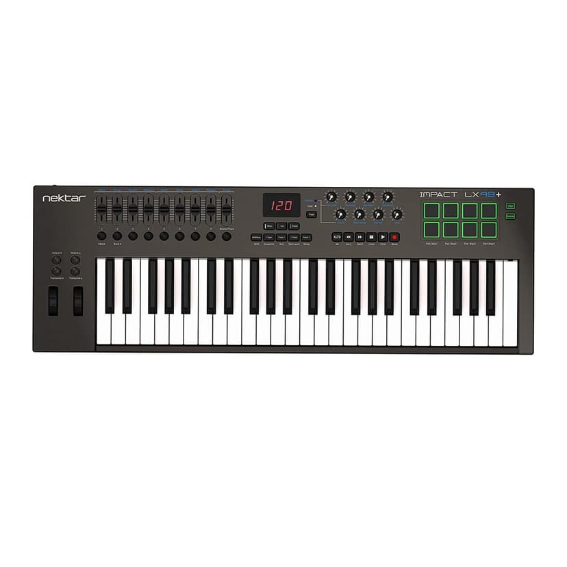 Nektar Impact LX49+ USB MIDI Controller Keyboard with Nektar DAW Integration,Dark Grey