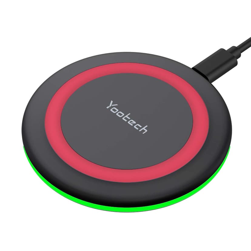 Yootech Wireless Charger,10W Max Wireless Charging Pad Compatible with iPhone 17/17 Pro/17 Pro Max/Air/16/15/14/13/SE 2022/12/11,Samsung Galaxy S25/S24/S23,for AirPods Pro 3(No AC Adapter)